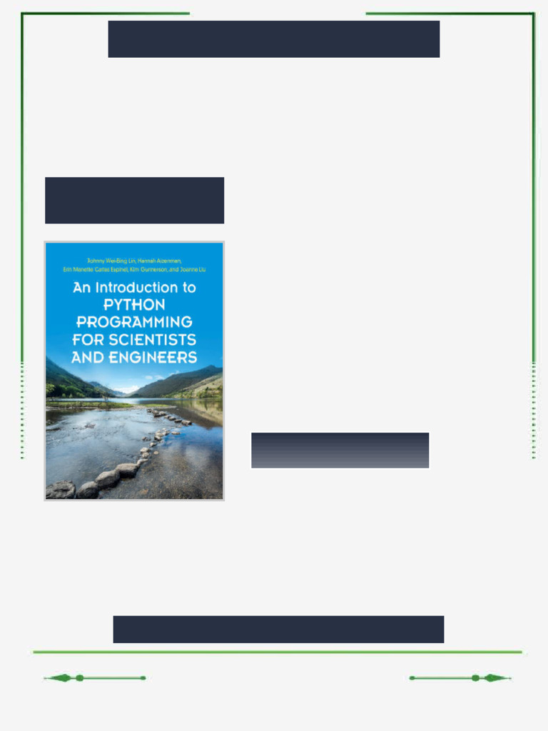 An Introduction to Python Programming for Scientists and Engineers ...