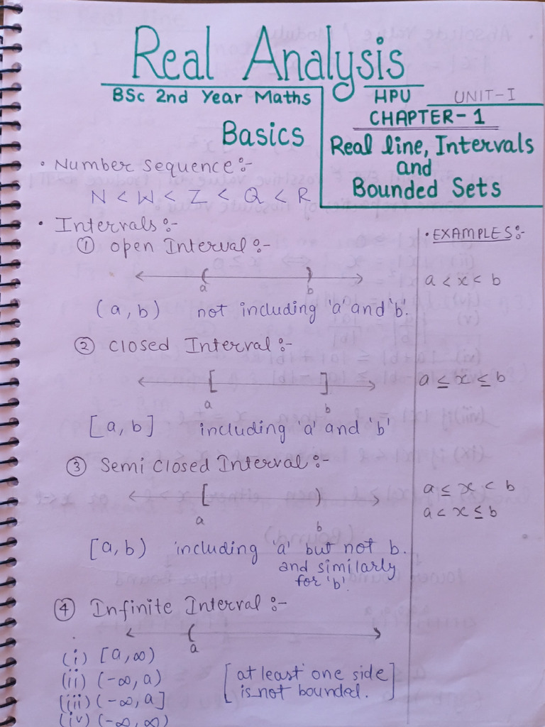 Real Analysis: Intervals and Sequences | PDF | Real Analysis ...