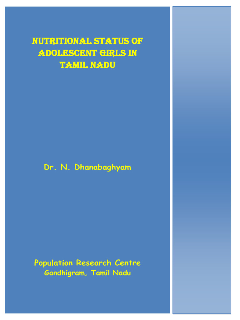 Nutritional Status of Adolescent Girls in Tamil Nadu | PDF ...