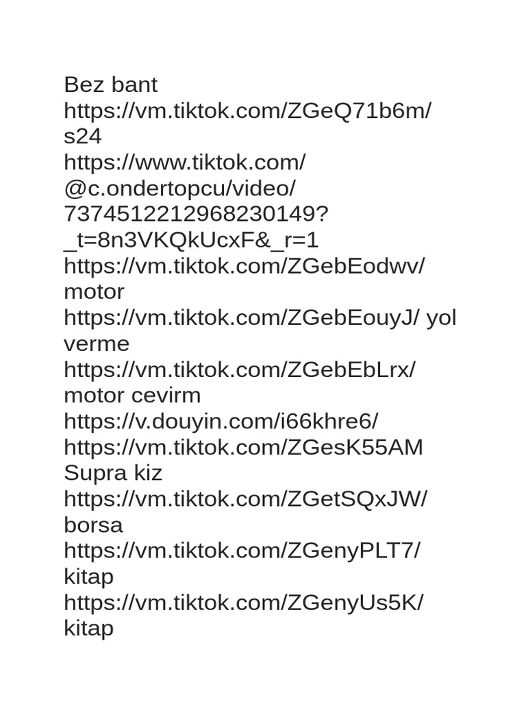 TikTok Video Links Compilation | PDF