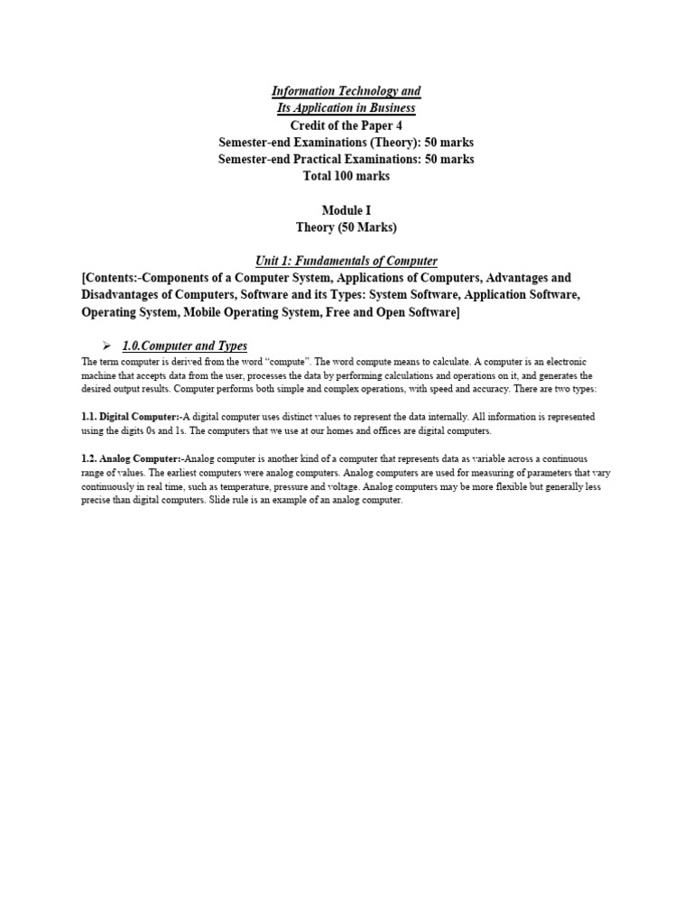 IT Applications in Business Fundamentals | PDF | Computer Data Storage ...