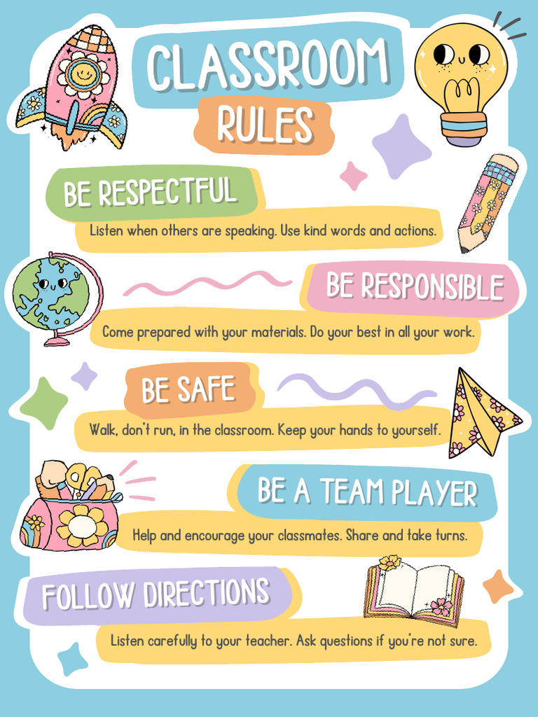 Classroom Rules for Respect and Safety PDF