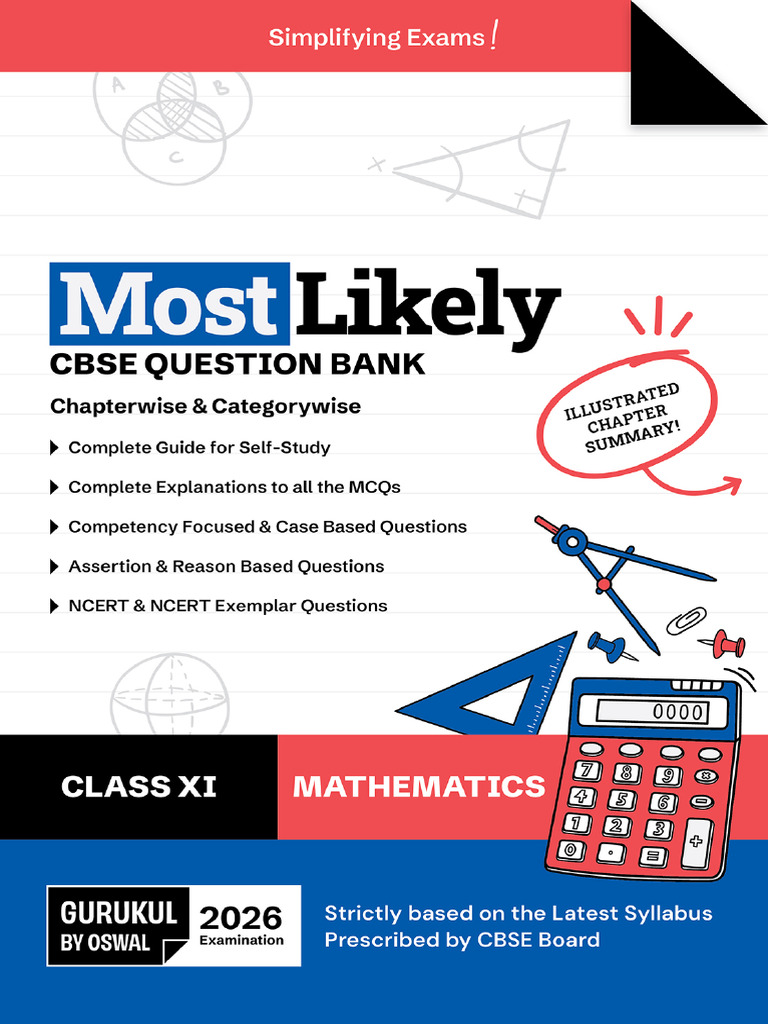CBSE Class 11 Most Likely Question Bank | PDF | Set (Mathematics ...