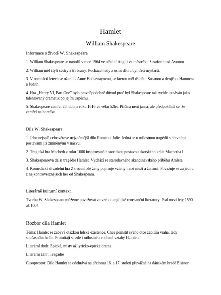 Hamlet | PDF