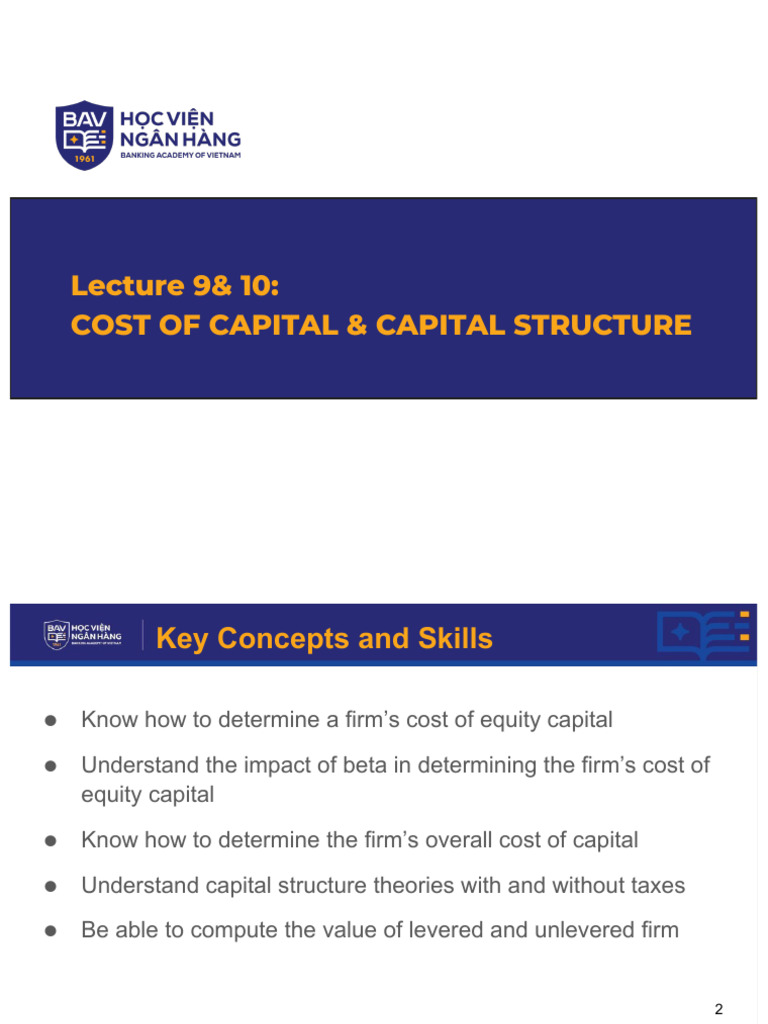 Cost of Capital and Capital Structure S | PDF | Cost Of Capital ...