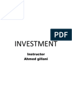 Investment: Instructor Ahmed Gillani