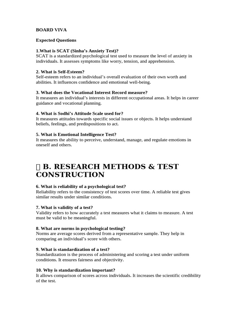 Key Concepts in Psychological Testing | PDF | Mental Disorder ...