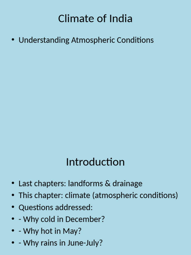 India's Monsoon Climate Explained | PDF | Rain | Environment