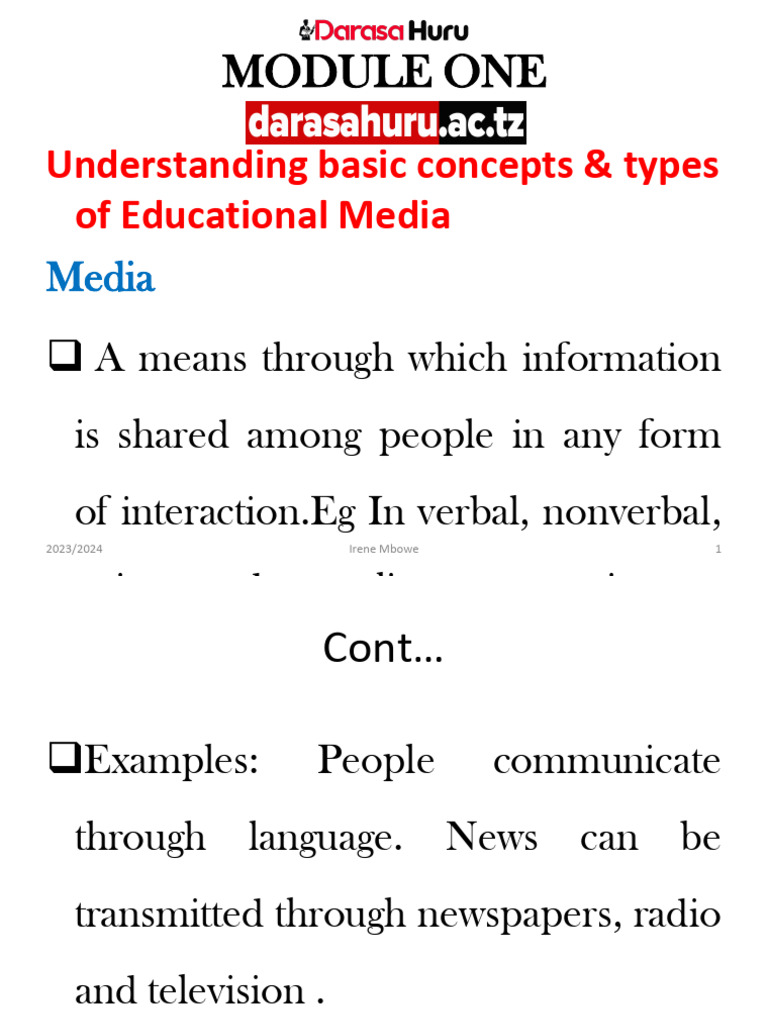 Educational Media and Technology Overview | PDF | Educational ...