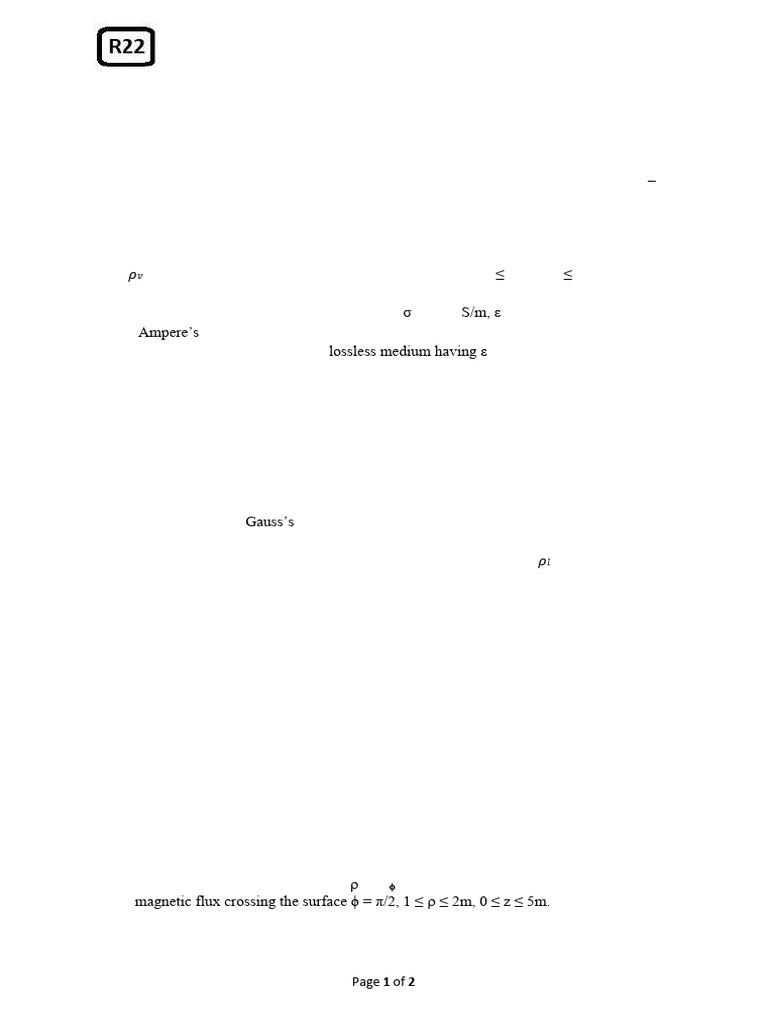 Electromagnetic Fields Exam December 2024 | PDF | Magnetic Field ...