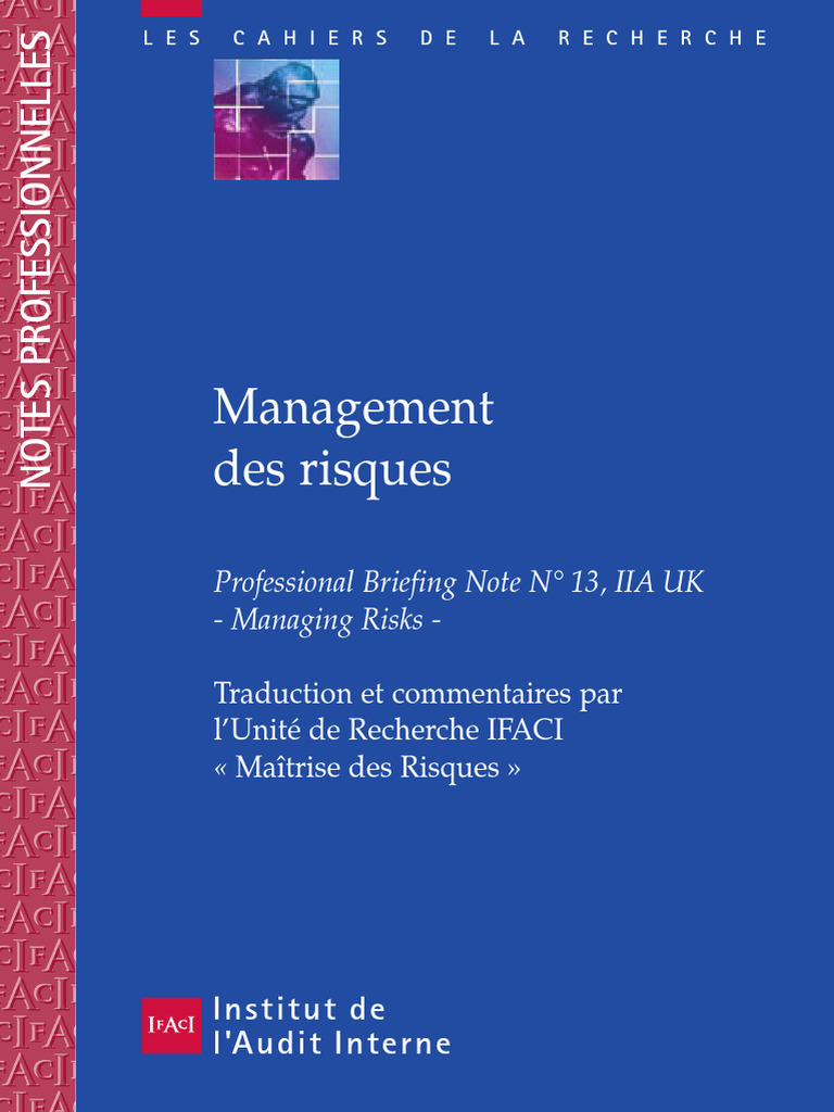 Gestion des Risques : Guide Professionnel | PDF | Contrôle interne ...