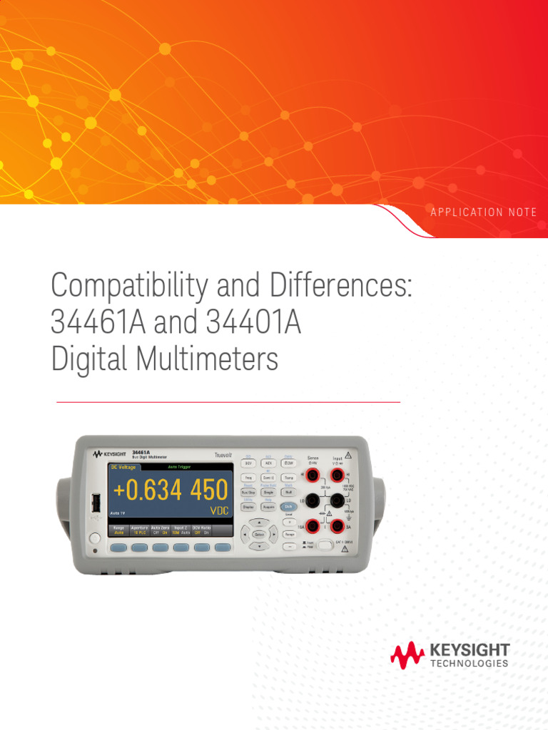 34461A vs 34401A DMM Comparison Guide | PDF | Usability | Electrical ...