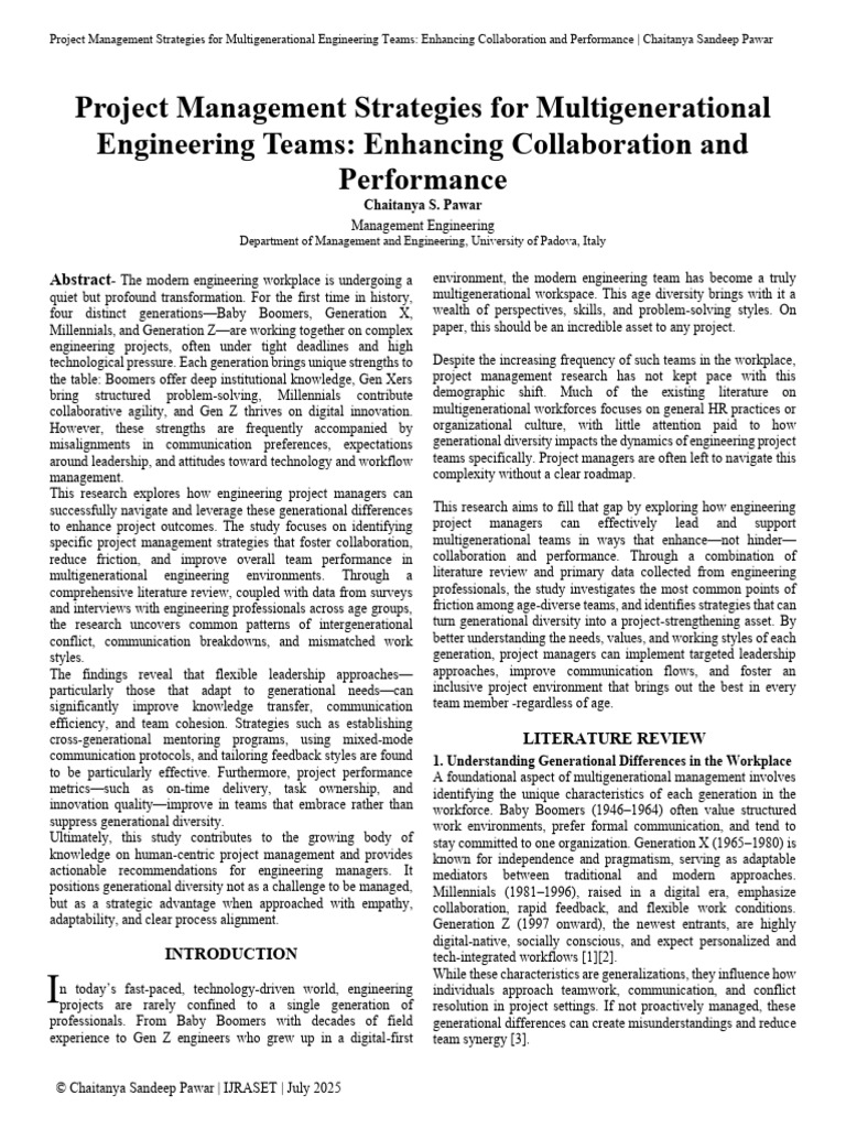 Multigenerational Project Management Strategies | PDF | Leadership ...