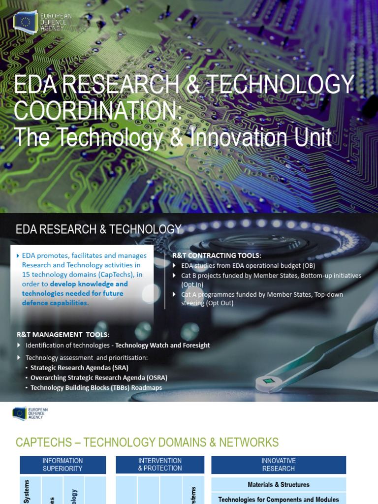 EDA Research & Technology Coordination Overview | PDF | Ammunition ...