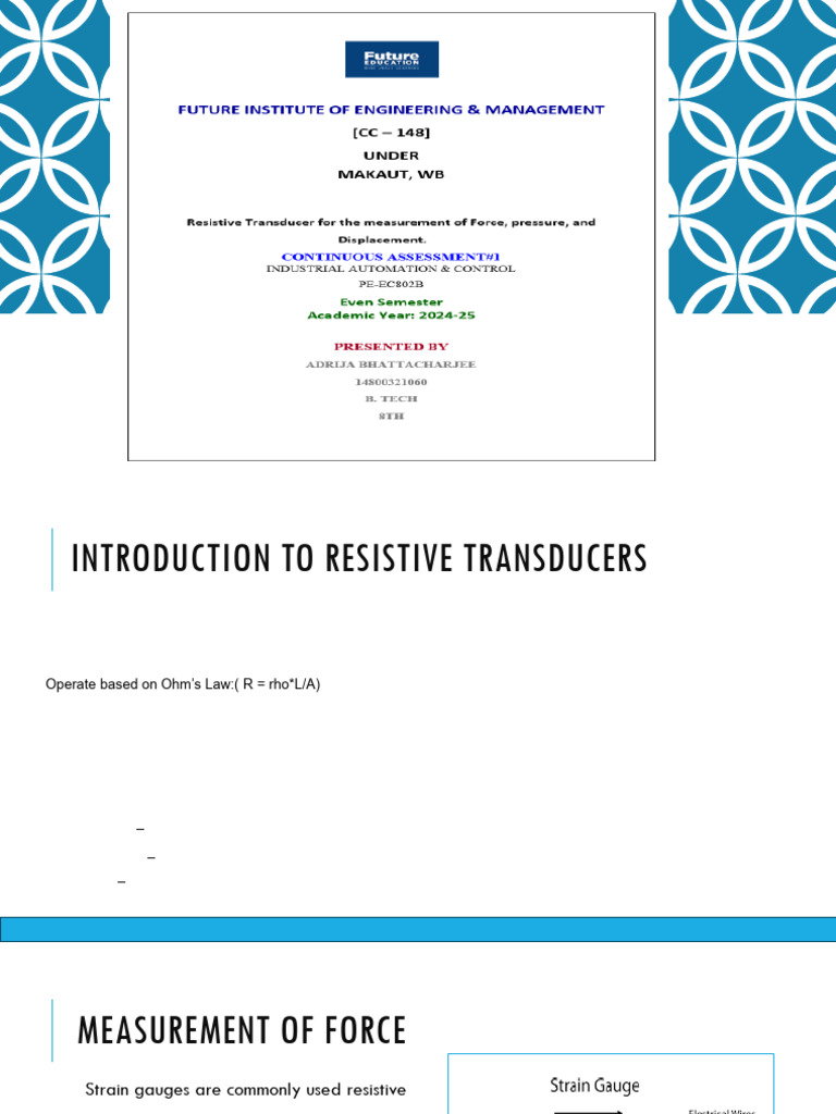 Understanding Resistive Transducers | PDF