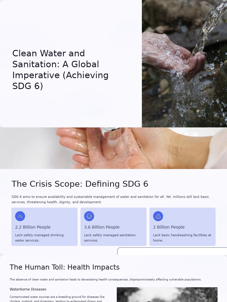 Clean Water and Sanitation A Global Imperative Achieving SDG 6 | PDF ...