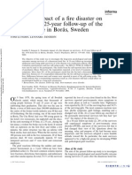 Traumatic Impact of A Fire Disaster On Survivors A 25-Year Follow-Up of The 1978 Hotel Fire in Bora S, Sweden