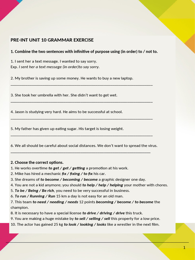 Unit 10 Grammar | PDF