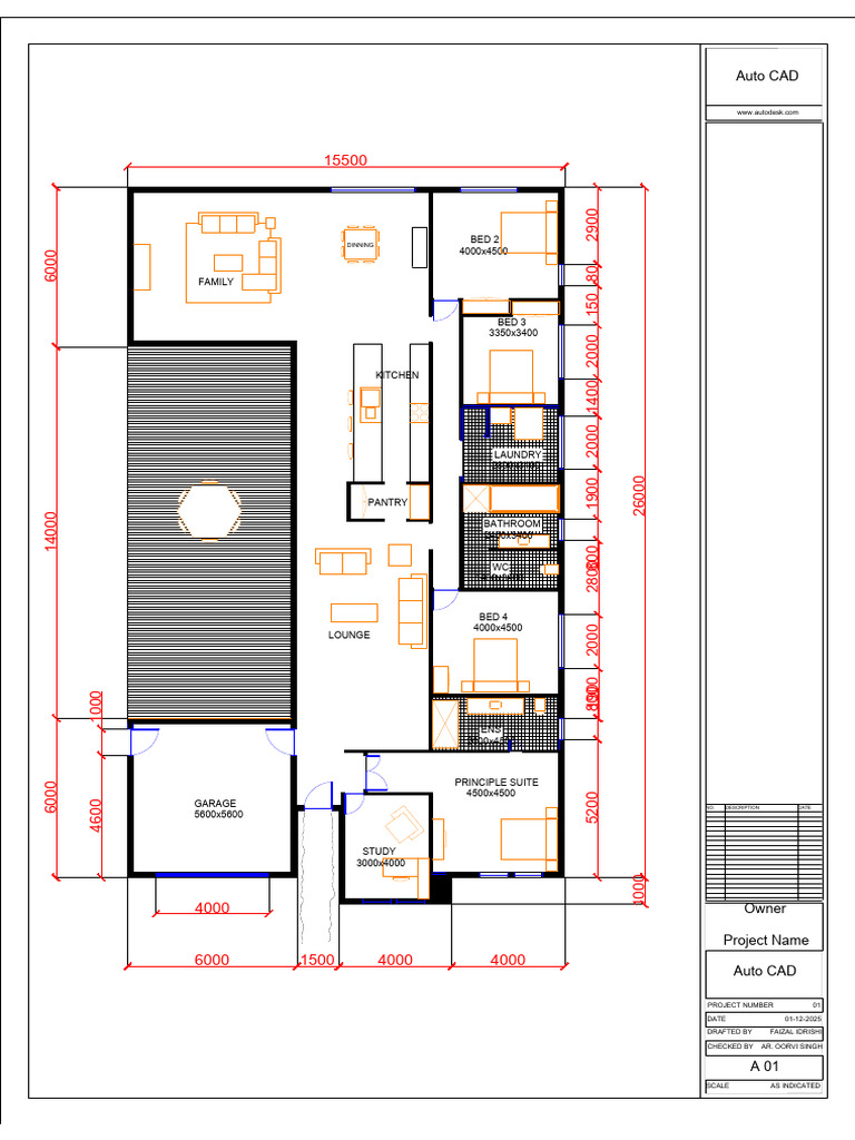 Family Home Floor Plan Layout | PDF