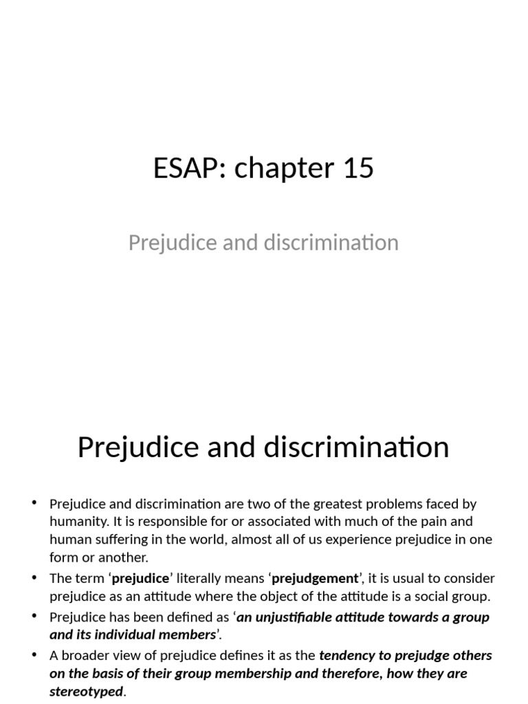Understanding Prejudice and Discrimination | PDF | Prejudices | Stereotypes