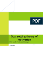 Goal Setting Theory of Motivation