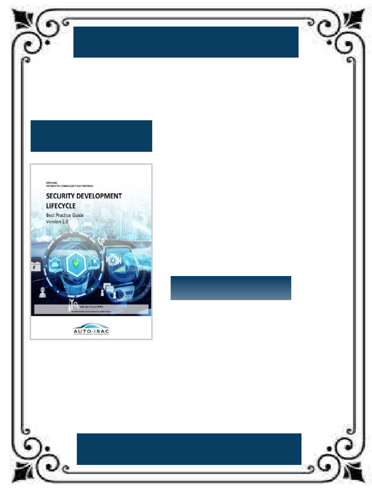 Security development lifecycle Auto-Isac eBook course-ready pdf | PDF ...
