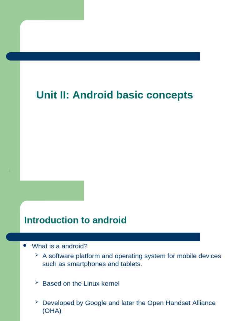 Introduction to Android Basics | PDF | Android (Operating System ...