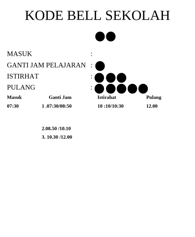 Bell Sekolah | PDF