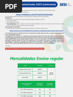 Mensalidade Escola SESI 2025 | PDF