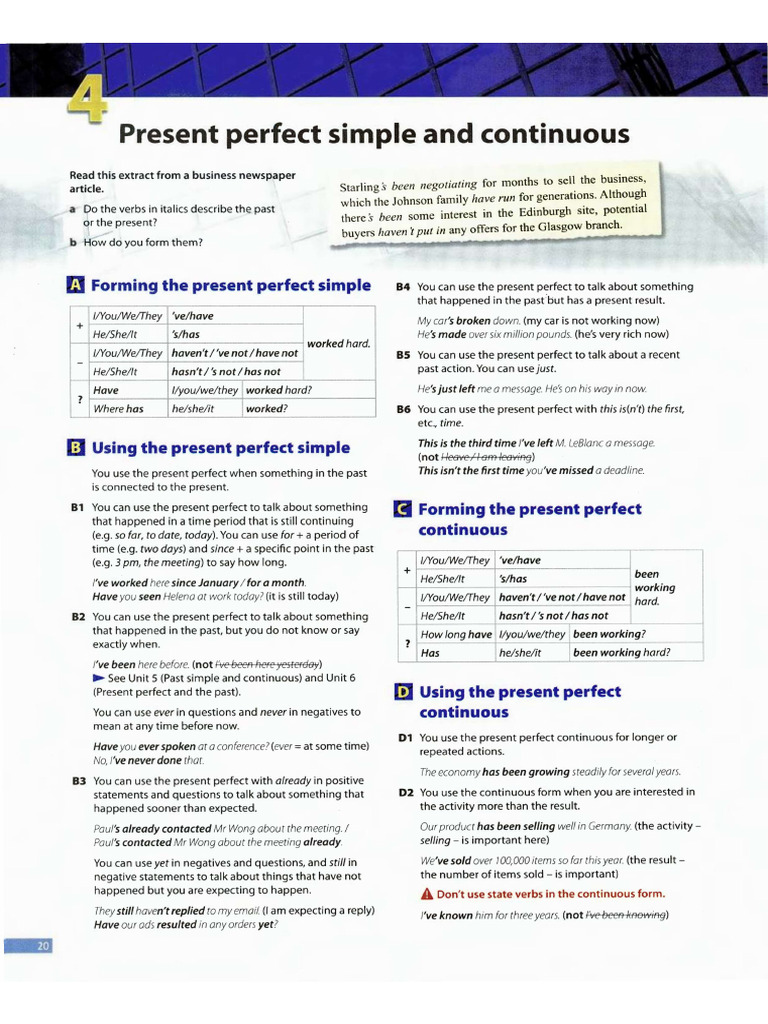 Present Perfect Simple and Continuous | PDF