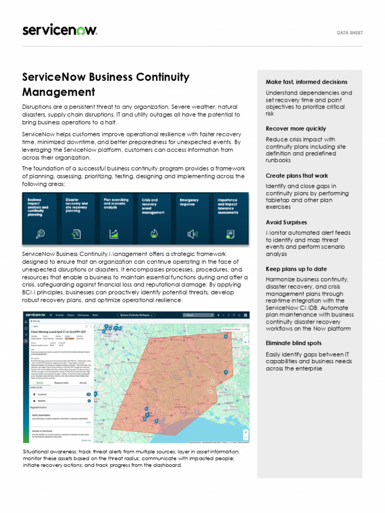 ServiceNow Business Continuity Solutions | PDF | Computing ...