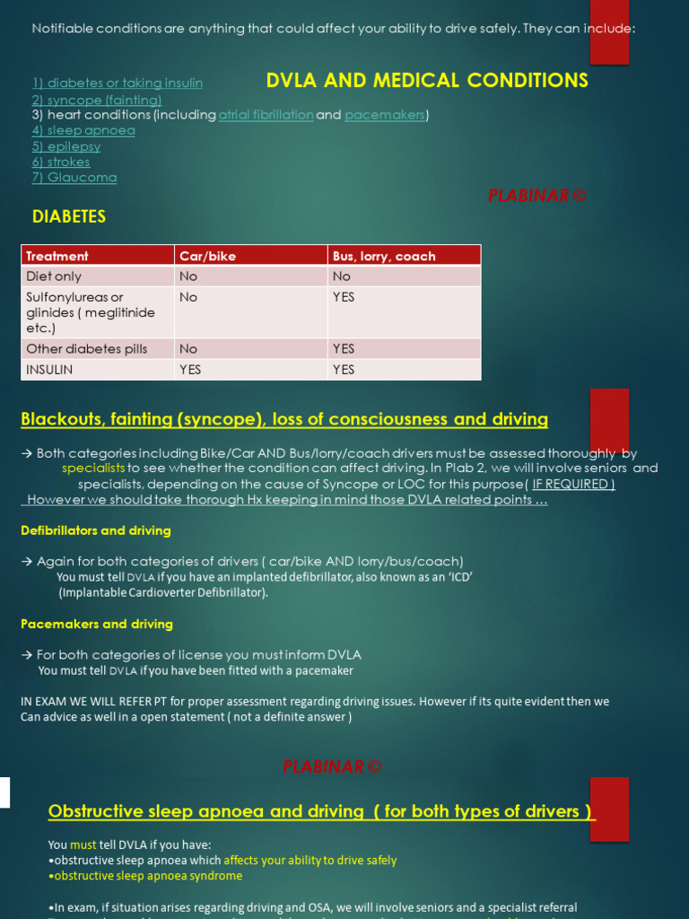 Driving Safety and Medical Conditions | PDF | Sleep Apnea | Epilepsy