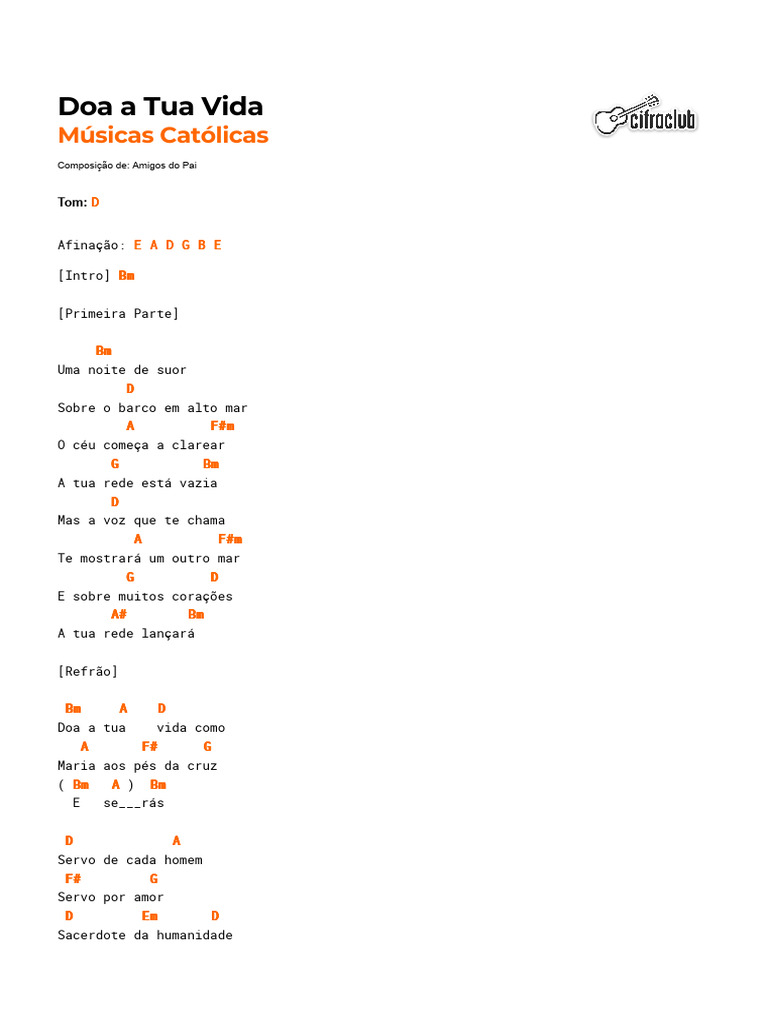 Letra da Música 