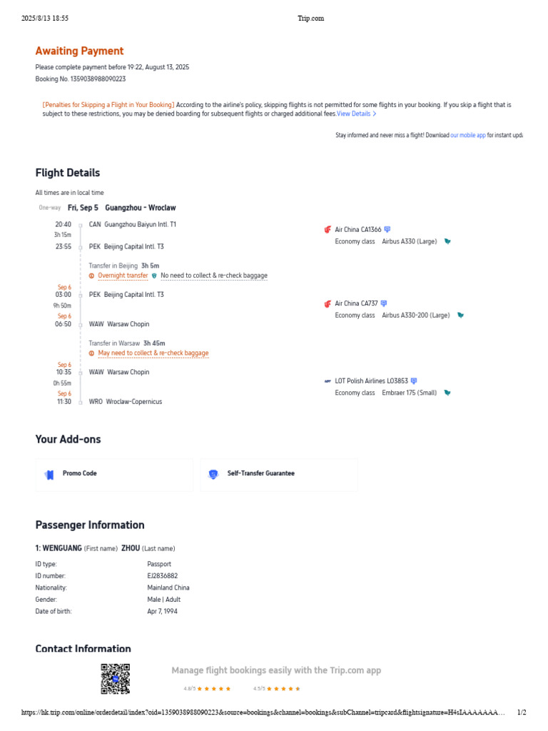 Flight Booking Payment Reminder | PDF | Aviation | Airlines