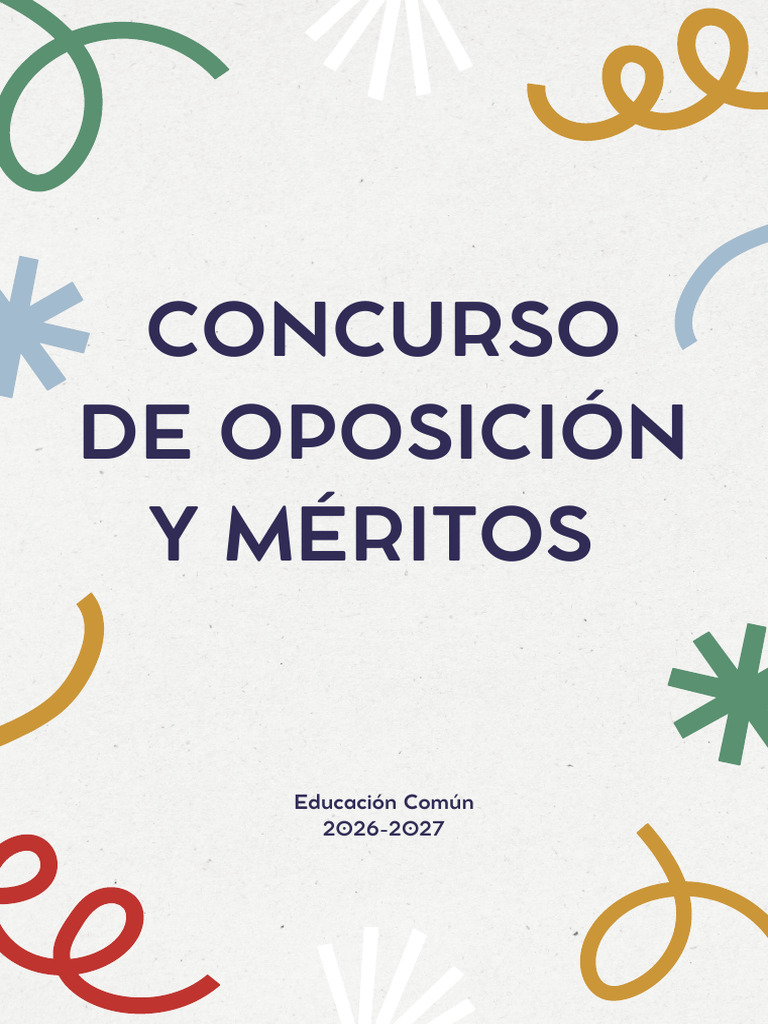 Temario Oposición Educación Común 2026-2027 | PDF | Maestros | Enseñando