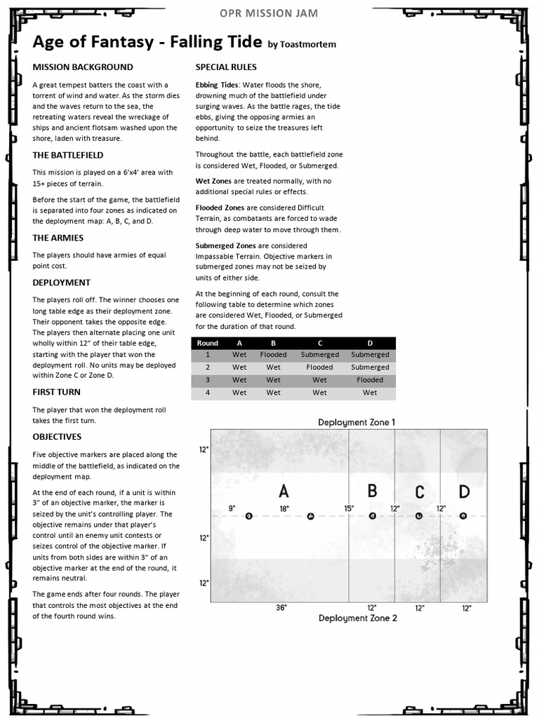 OPR Mission Jam - Falling Tide V1.1 by Toastmortem | PDF | Flood ...