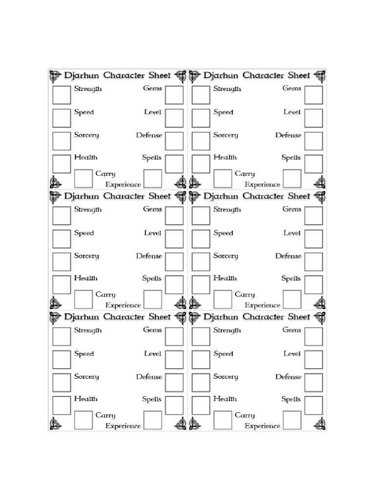 Character Sheet | PDF