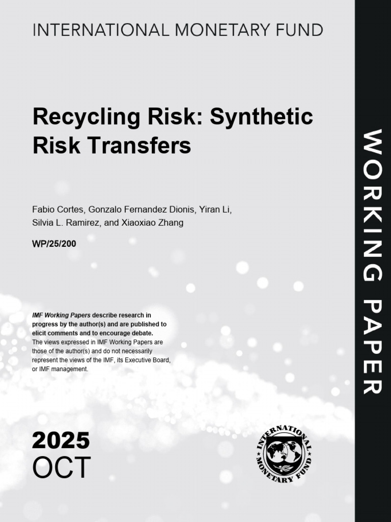 Synthetic Risk Transfers in Banking | PDF | Securitization ...