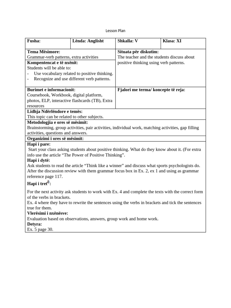 Lesson Plan no 6(6) | PDF