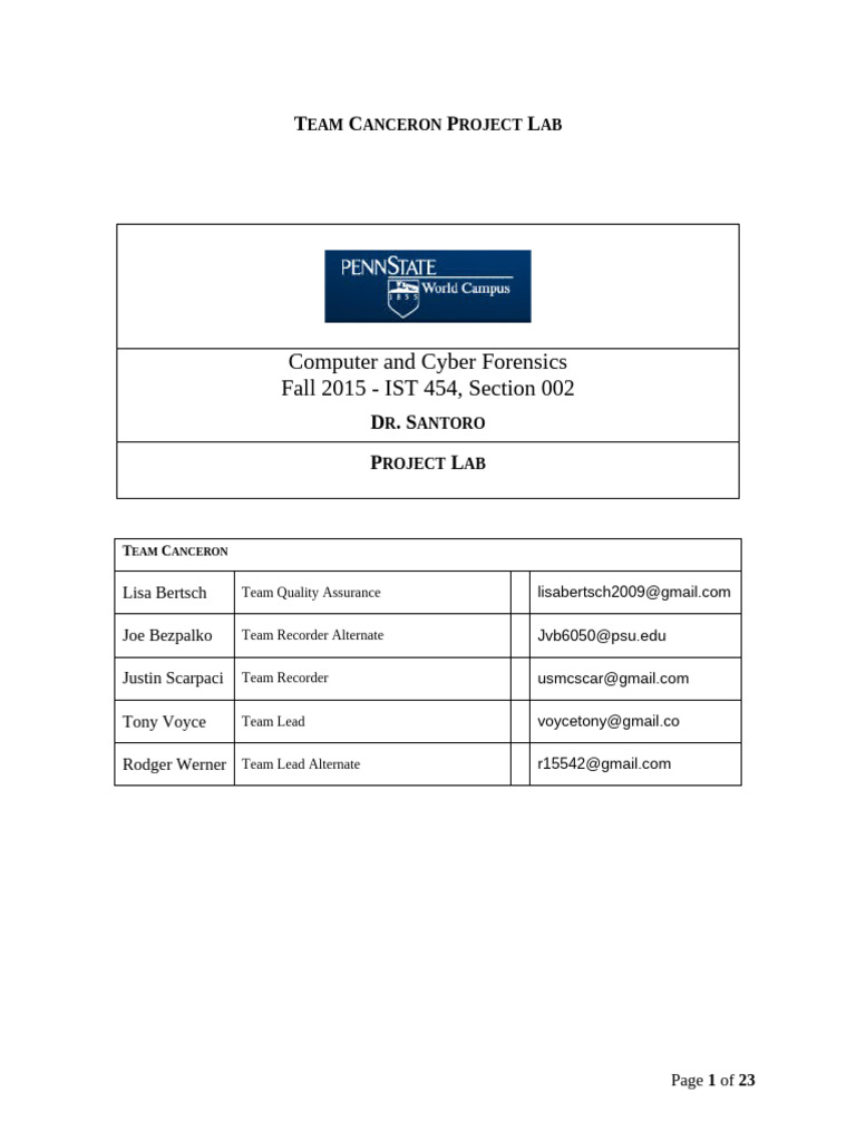 IST454-Project -Team Canceron DRAFT 29Sep2015 Sec2and3 | PDF | System ...