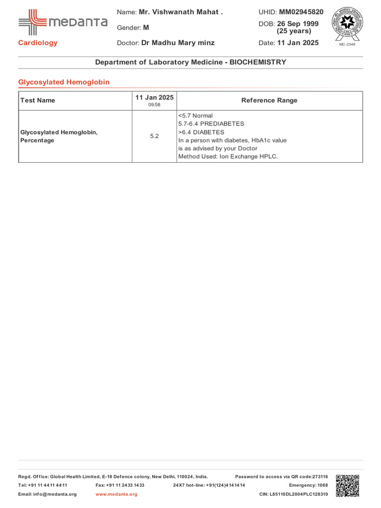 Comprehensive Lab Report for Mr. Mahat | PDF | Cholesterol | High ...