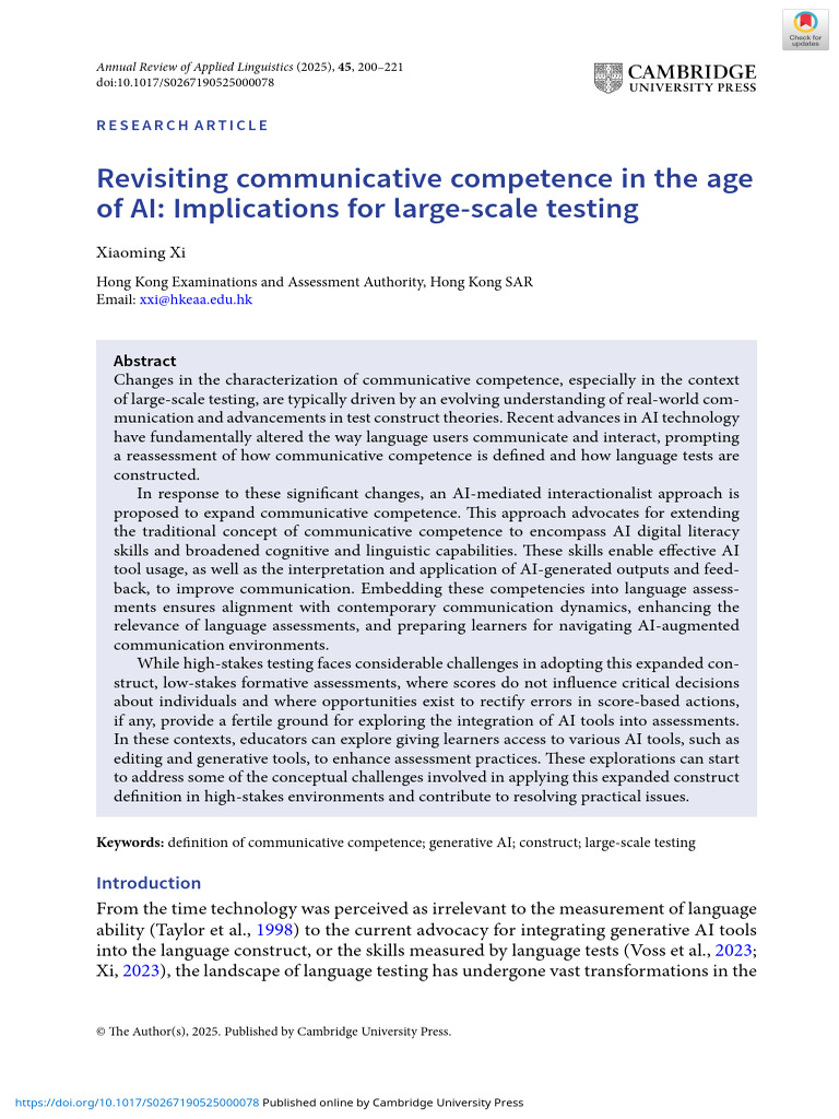 Redefining Communicative Competence in AI | PDF | Intelligence (AI ...