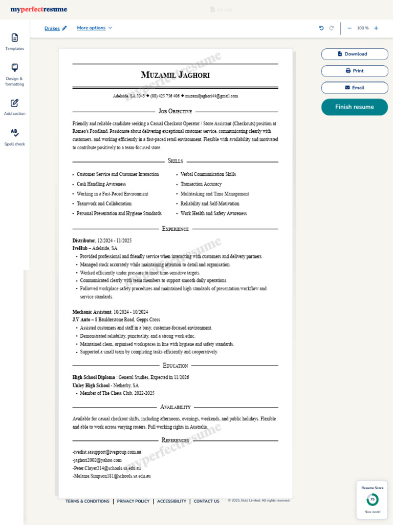 Casual Checkout Operator Resume | PDF | Business