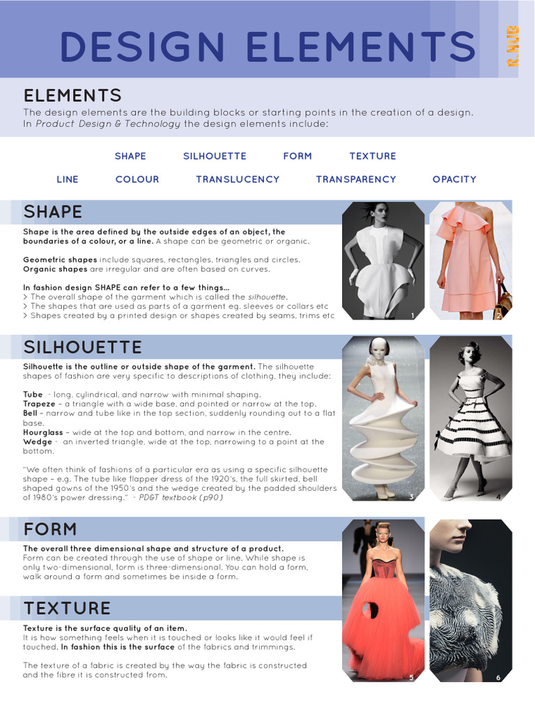 Key Design Elements in Fashion Design | PDF | Symmetry | Shape