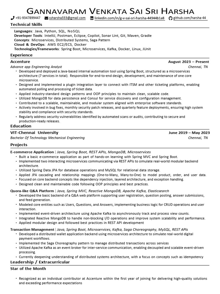Java Developer with Microservices Expertise | PDF | Spring Framework ...
