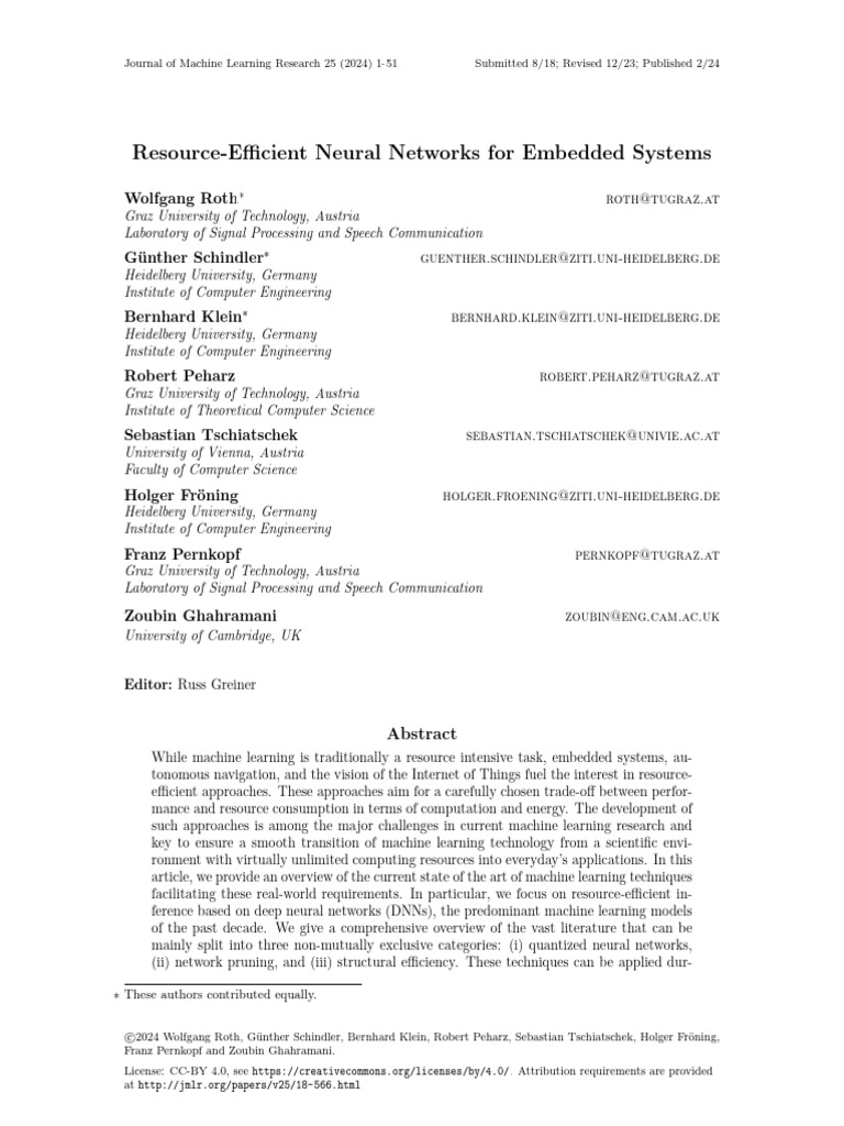Resource-Efficient Neural Networks | PDF | Deep Learning | Machine Learning