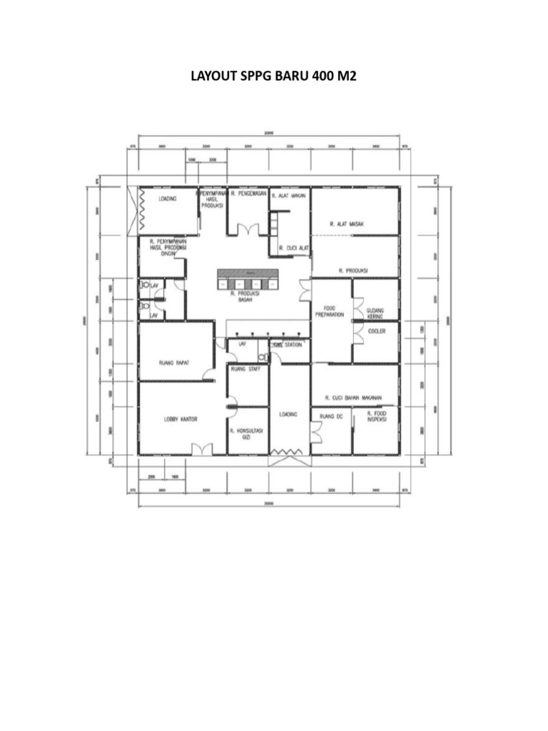 Layout SPPG Baru 400 m2 | PDF