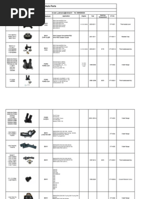 Auto Parts Catalog: Thermostats & Flanges | PDF | Volkswagen