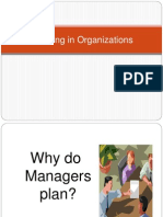 Planning in Organizations