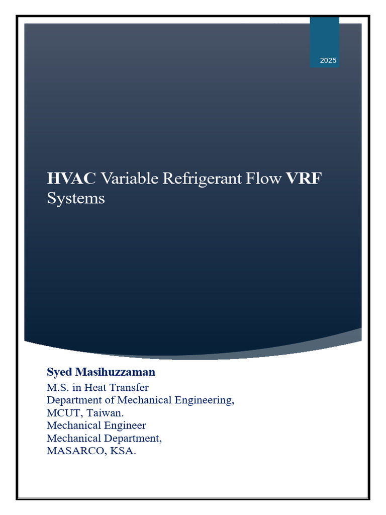 Overview of VRF HVAC Systems | PDF | Heat Pump | Air Conditioning